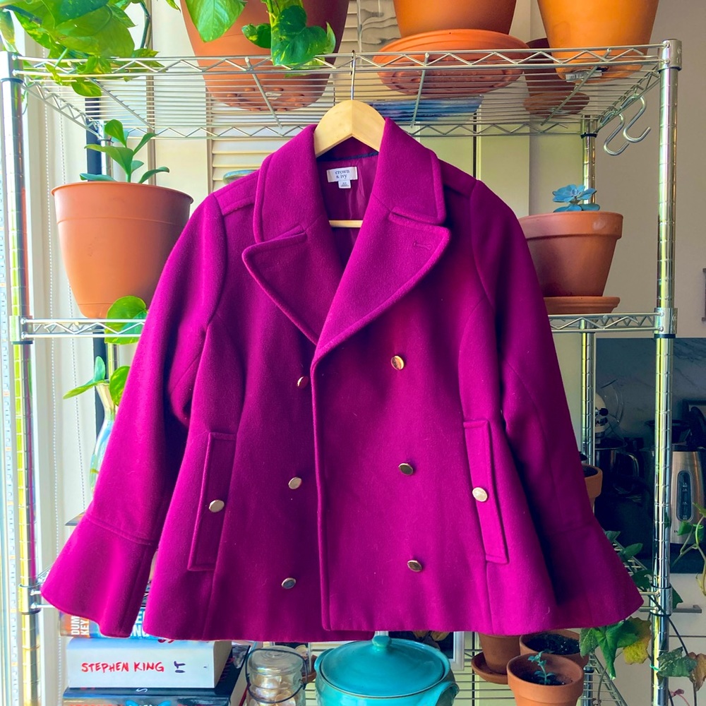 💜 Purple 💜 Crown & Ivy Pea Coat